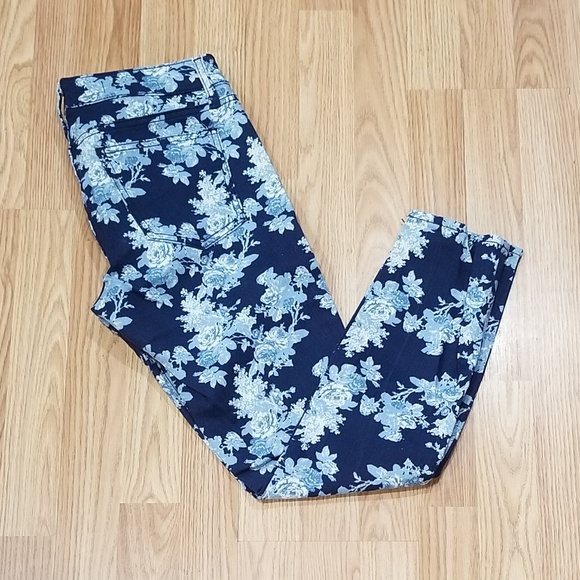 GAP Denim - Women's Gap Floral Print Blue Denim Jeans 4R